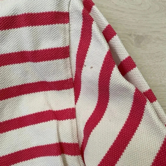 Vintage - Red White Striped Nautical Zip Up Popover Sweater - Picture 9 of 10